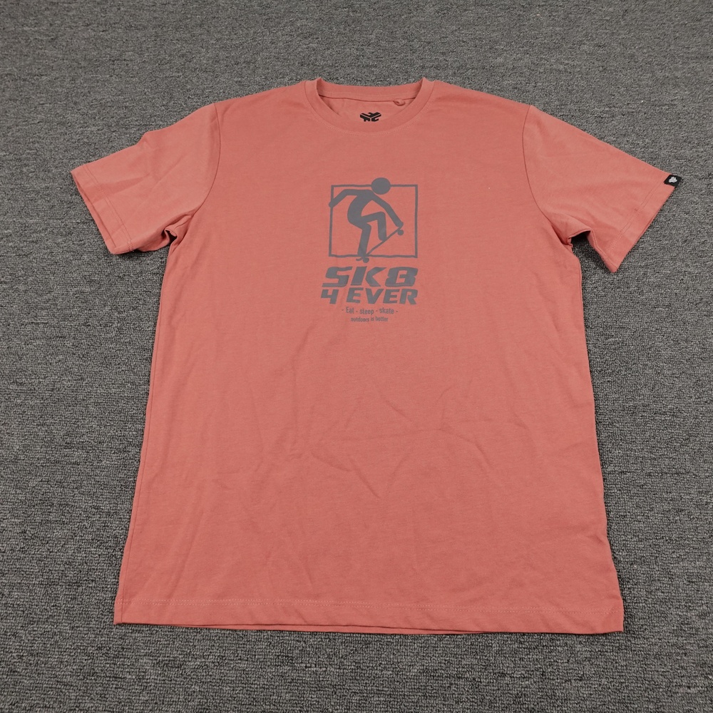 Federation Shirt Boys 16 Pink SK8 4 Ever Skateboard Graphic Tee Short Sleeve